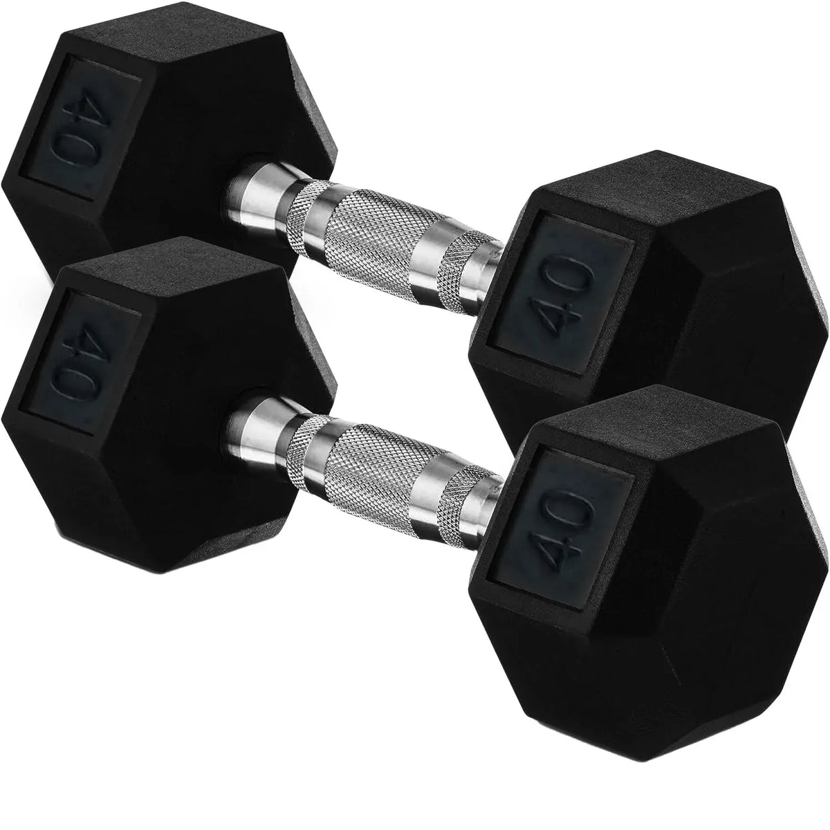 20lb to 45lb Rubber Coated Hex Dumbbells (sold in pairs) — Pair of 30LB / ~13.5kg