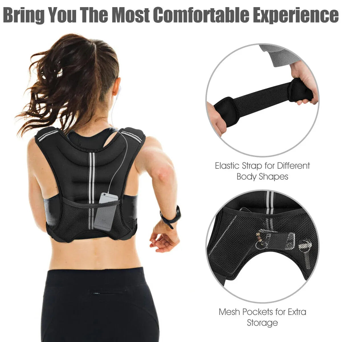 Weighted Vest With Mesh Pocket & Adjustable Buckle — 5kg / Blue