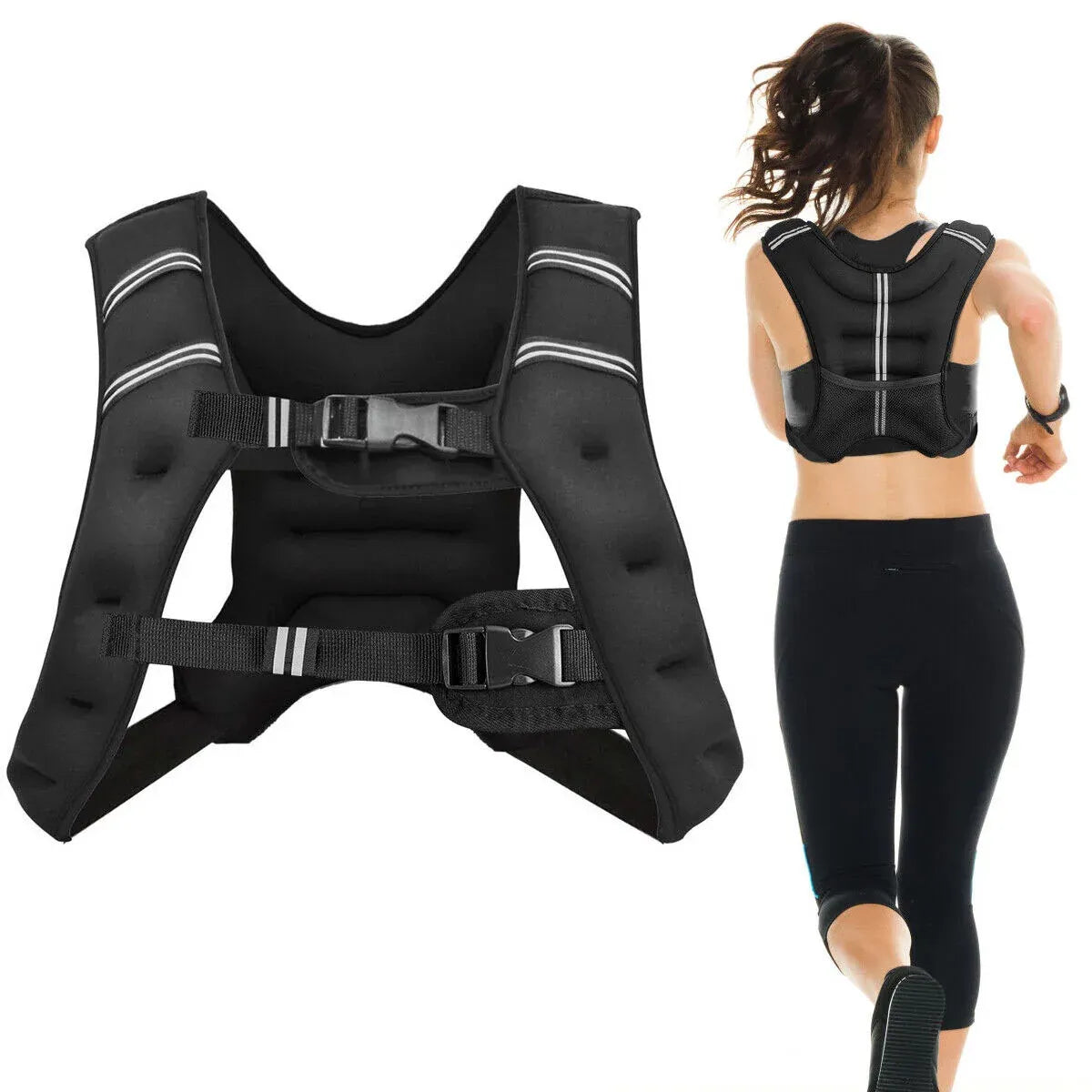 Weighted Vest With Mesh Pocket & Adjustable Buckle — 10kg / Purple
