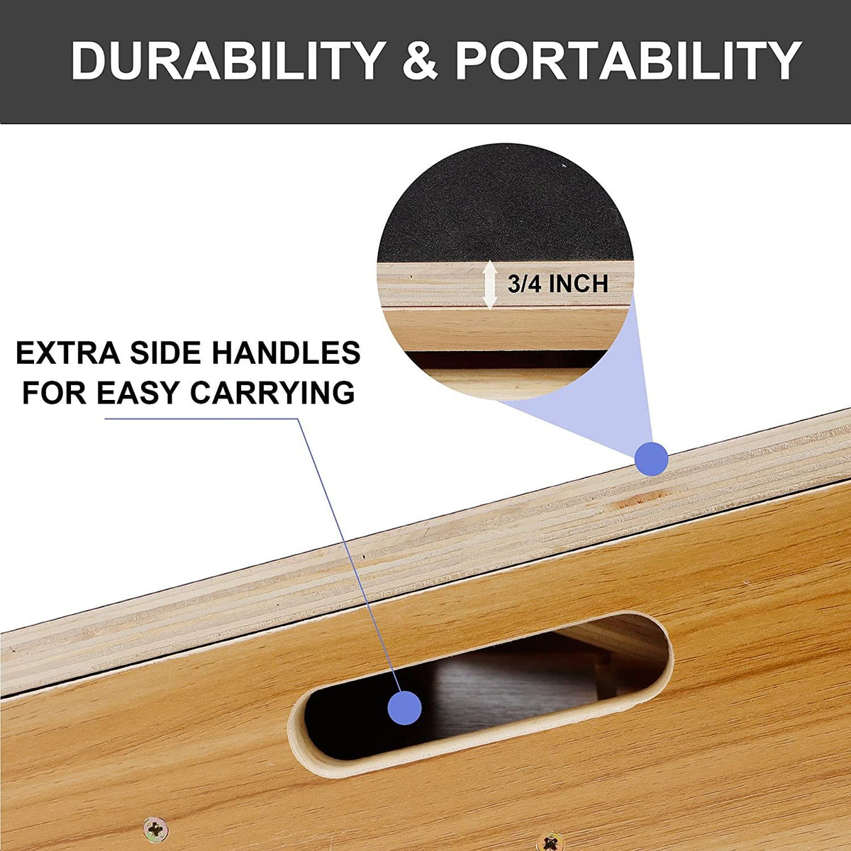 Wooden Slant Board- Adjustable Incline Board and Calf Stretcher
