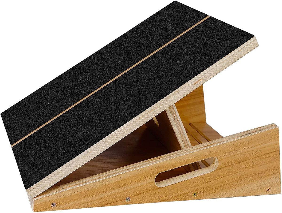 Wooden Slant Board- Adjustable Incline Board and Calf Stretcher