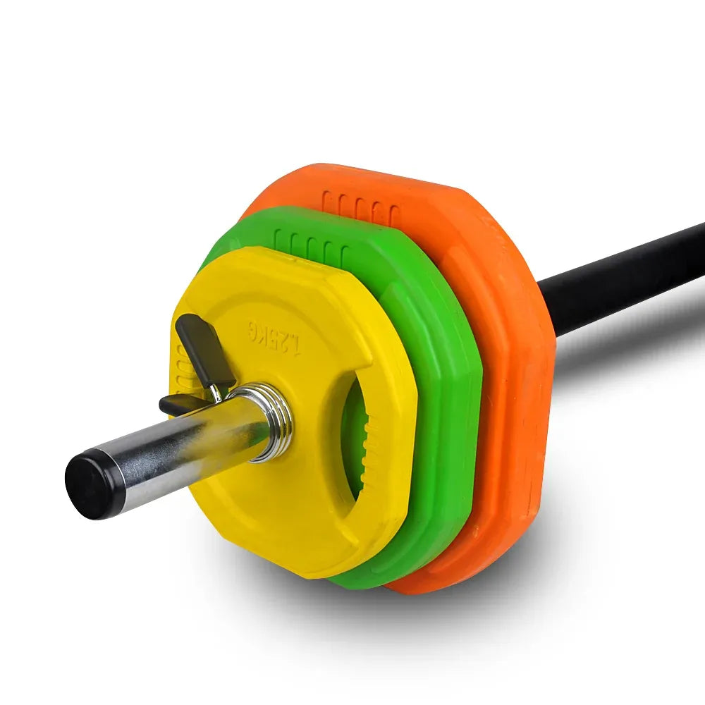 1.25kg Rubber Coated Weight Plate for Aerobic barbell set,  Yellow color