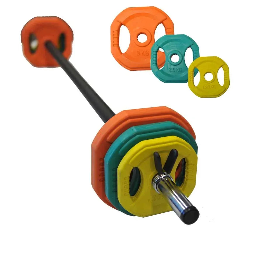 2.5kg Rubber Coated Weight Plate for Aerobic barbell set, Green color