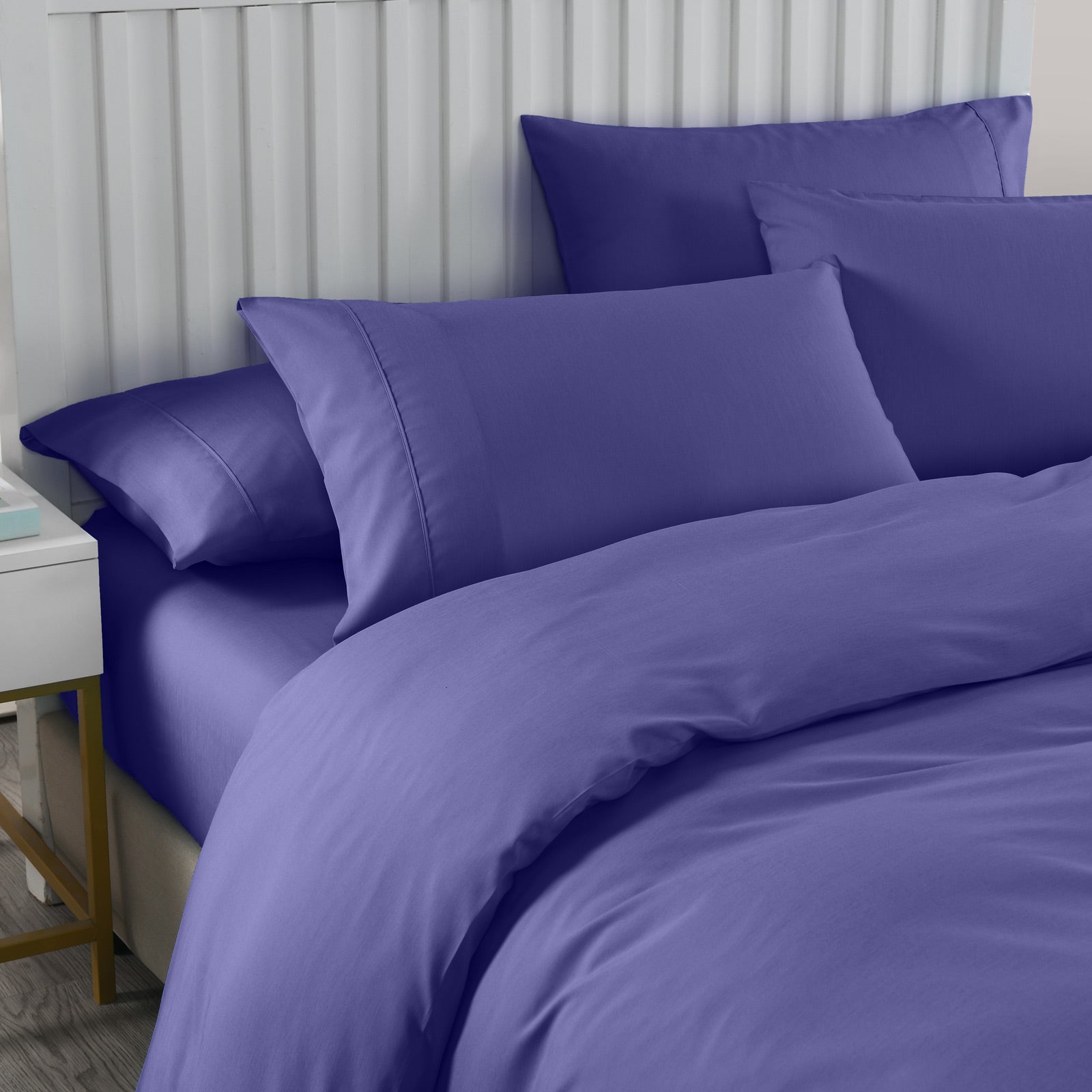Duvet Covers: Royal Comfort 2000TC Quilt Cover Set Bamboo Cooling Hypoallergenic Breathable - Double - Royal Blue