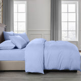 Duvet Covers: Royal Comfort 2000TC 6 Piece Bamboo Sheet & Quilt Cover Set Cooling Breathable - Queen - Light Blue