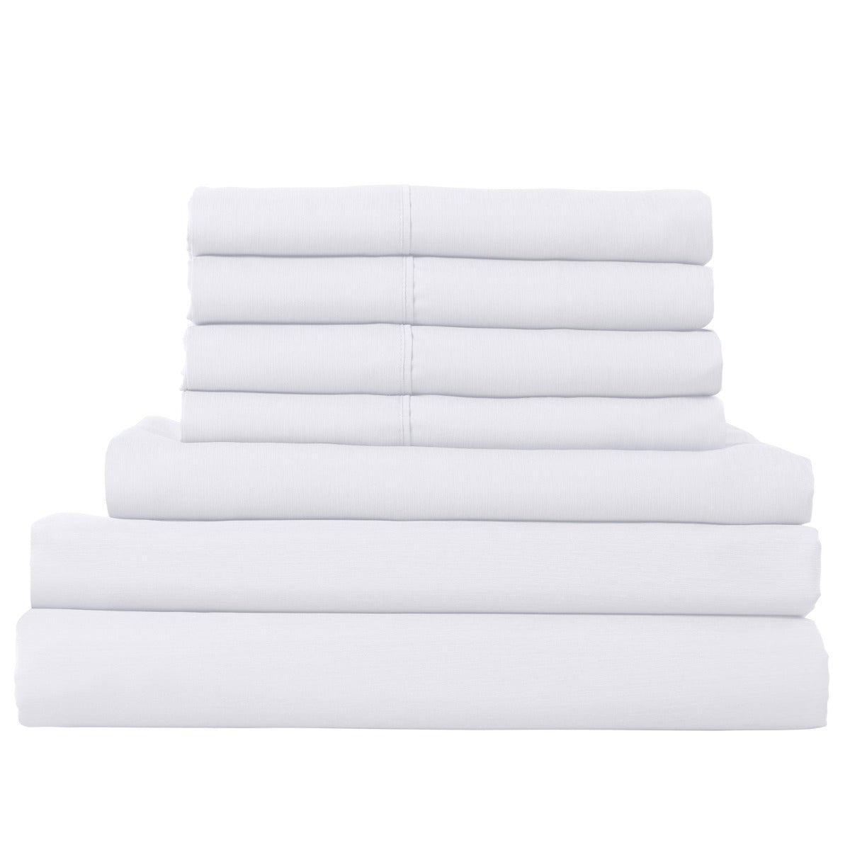 Duvet Covers: Royal Comfort 2000TC 6 Piece Bamboo Sheet & Quilt Cover Set Cooling Breathable - Queen - White