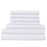 Duvet Covers: Royal Comfort 2000TC 6 Piece Bamboo Sheet & Quilt Cover Set Cooling Breathable - Queen - White