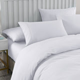 Duvet Covers: Royal Comfort 2000TC 6 Piece Bamboo Sheet & Quilt Cover Set Cooling Breathable - King - White