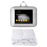 Aprons: Casa Decor Silk Touch Quilt 360GSM All Seasons Antibacterial Hypoallergenic - Double - White