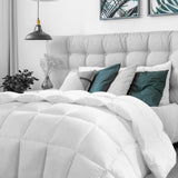 Aprons: Casa Decor Silk Touch Quilt 360GSM All Seasons Antibacterial Hypoallergenic - King Single - White