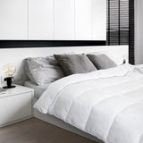 Quilts & Duvets: Royal Comfort Bamboo Blend Quilt 250GSM Luxury  Duvet 100% Cotton Cover - Double - White