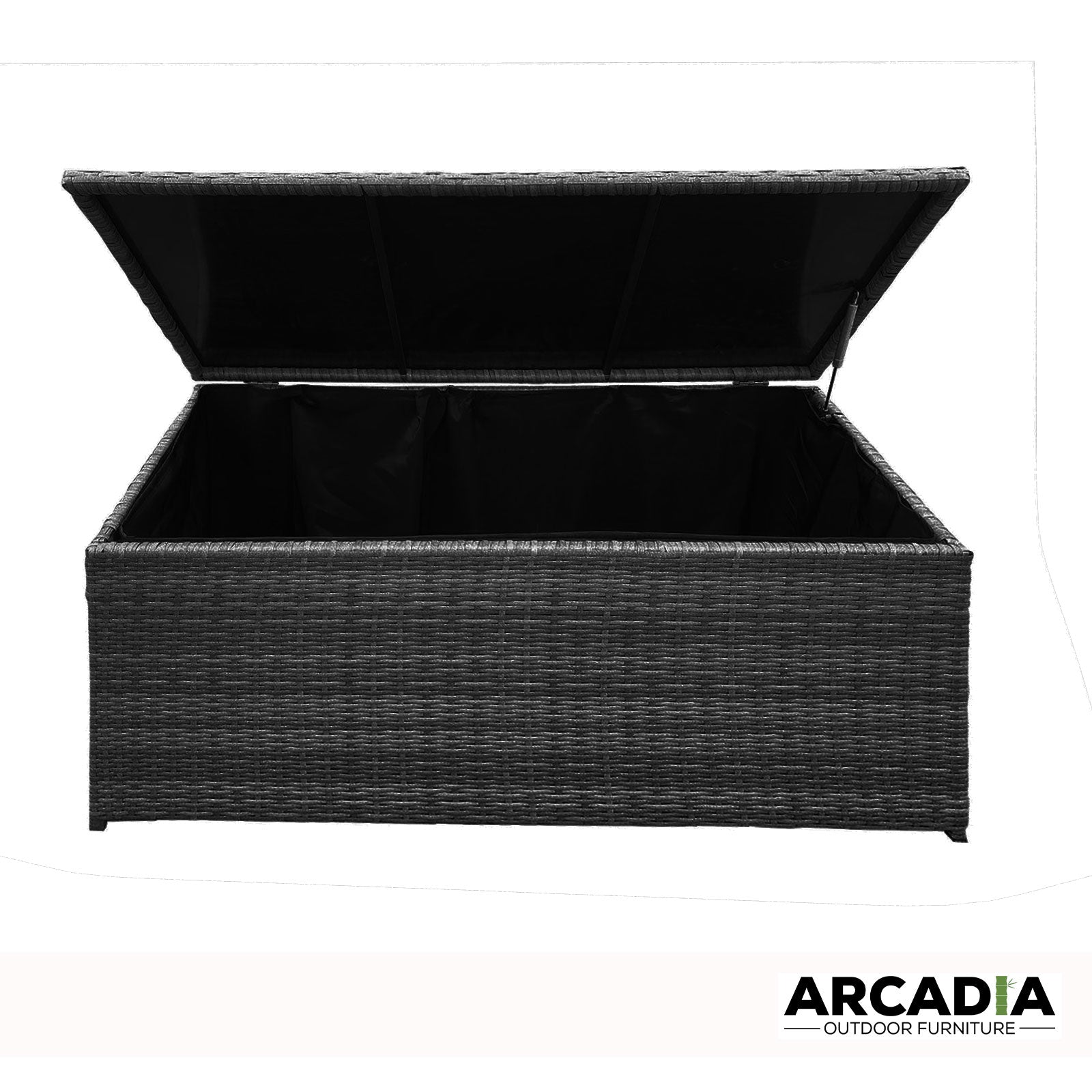 Outdoor Storage Boxes: Arcadia Furniture Outdoor Rattan Storage Box Garden Toy Tools Shed UV Resistant - Black