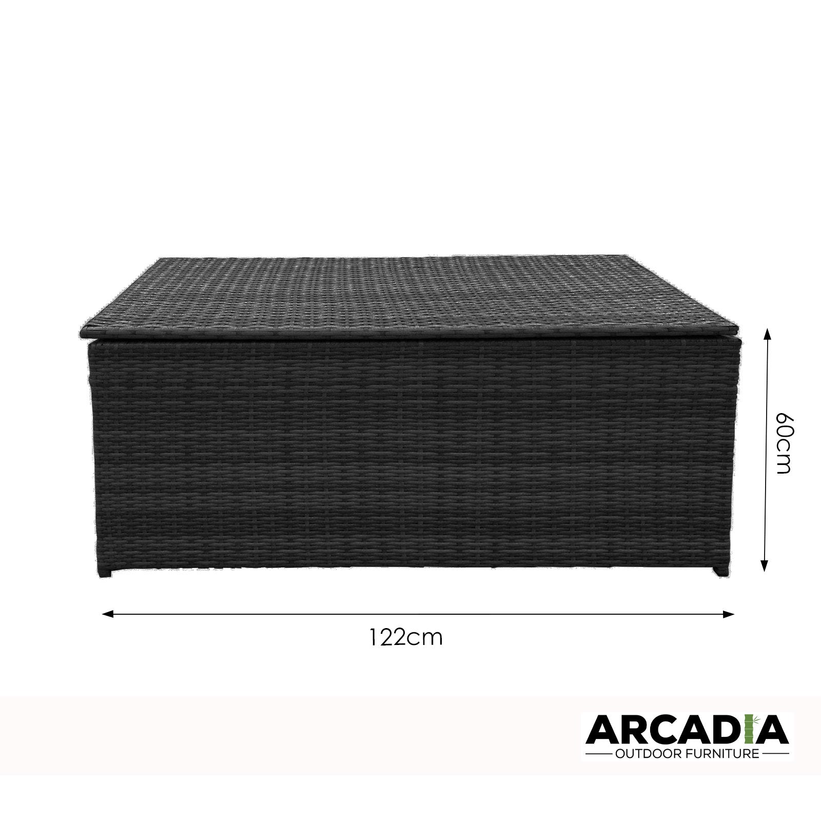 Outdoor Storage Boxes: Arcadia Furniture Outdoor Rattan Storage Box Garden Toy Tools Shed UV Resistant - Black