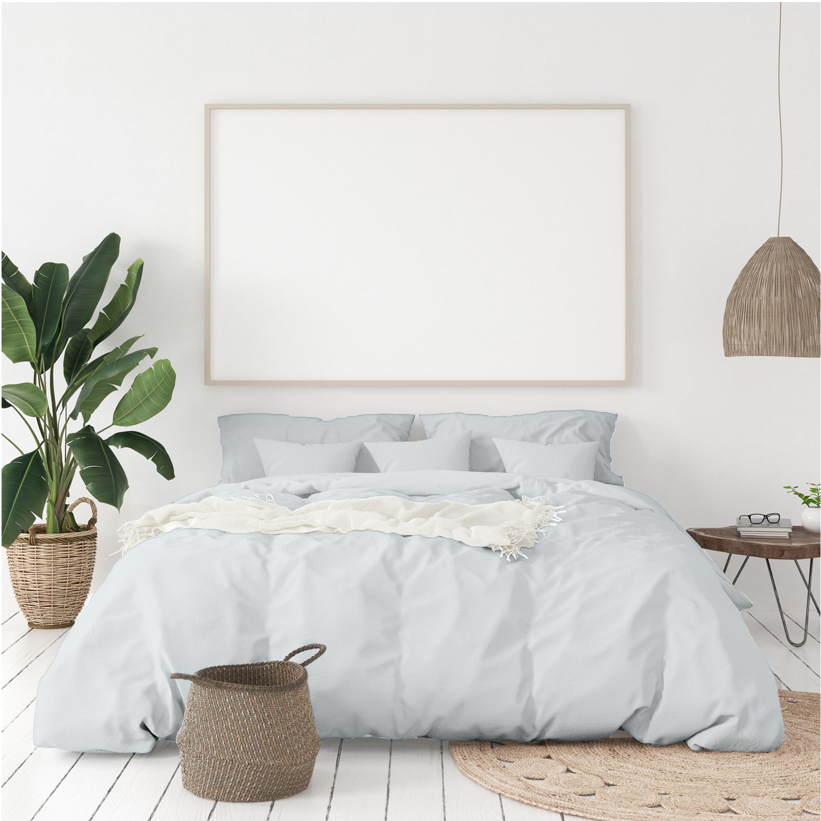 Duvet Covers: Balmain 1000 Thread Count Hotel Grade Bamboo Cotton Quilt Cover Pillowcases Set - King - Cool Grey