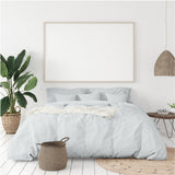 Duvet Covers: Balmain 1000 Thread Count Hotel Grade Bamboo Cotton Quilt Cover Pillowcases Set - King - Cool Grey