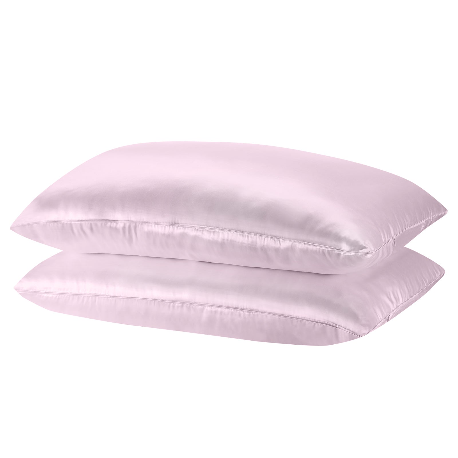 Pillows: Royal Comfort Mulberry Soft Silk Hypoallergenic Pillowcase Twin Pack 51 x 76cm - Lilac