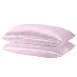 Pillows: Royal Comfort Mulberry Soft Silk Hypoallergenic Pillowcase Twin Pack 51 x 76cm - Lilac