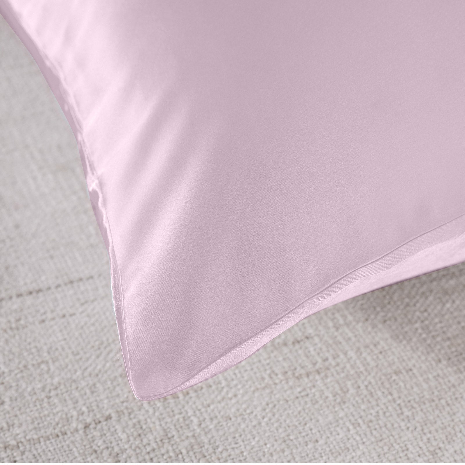 Pillows: Royal Comfort Mulberry Soft Silk Hypoallergenic Pillowcase Twin Pack 51 x 76cm - Lilac