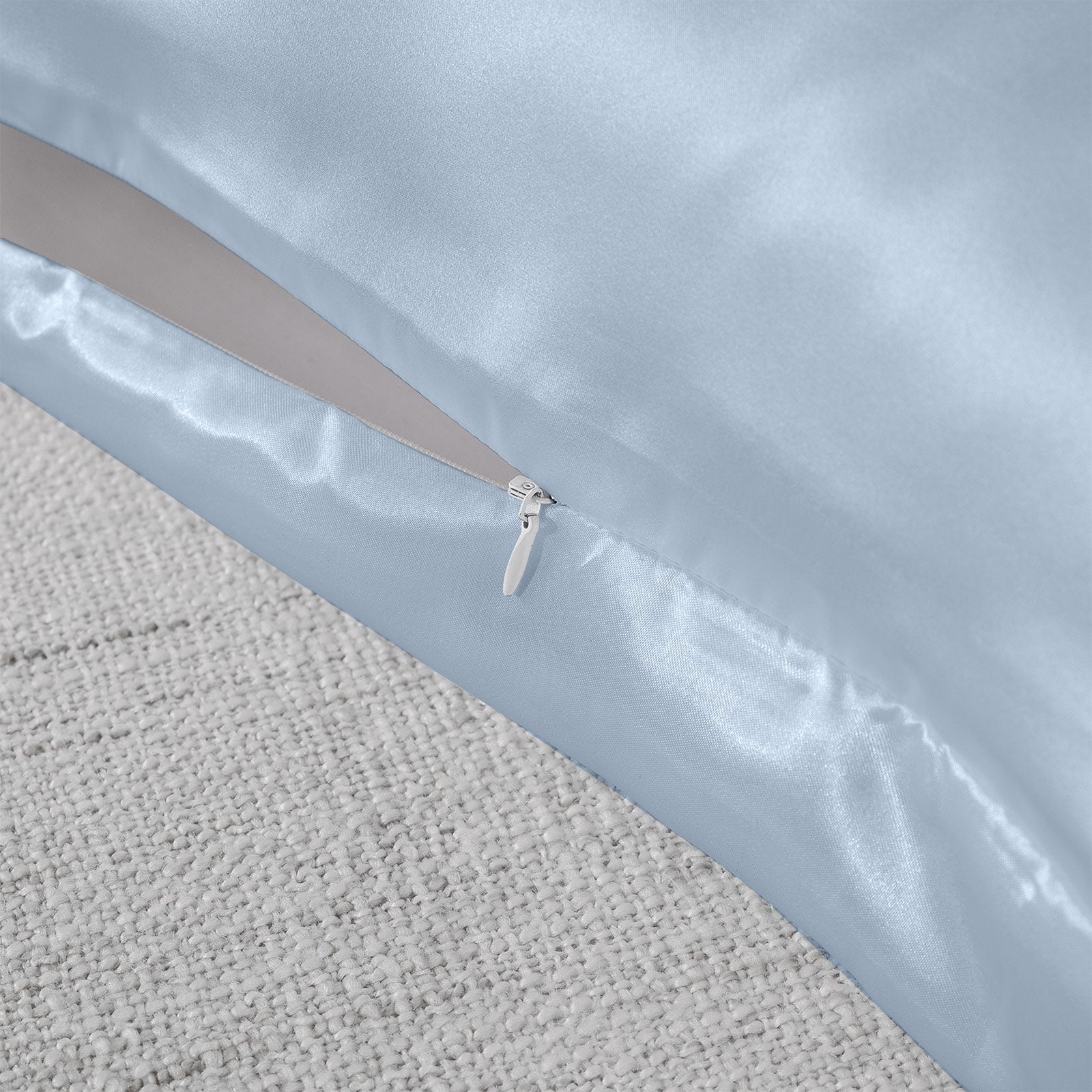 Pillowcases: Royal Comfort Mulberry Soft Silk Hypoallergenic Pillowcase Twin Pack 51 x 76cm - Soft Blue