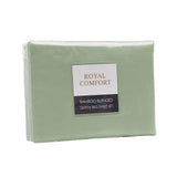 Bed Sheets: Royal Comfort Bamboo Blended Sheet & Pillowcases Set 1000TC Ultra Soft Bedding - Queen - Sage Green