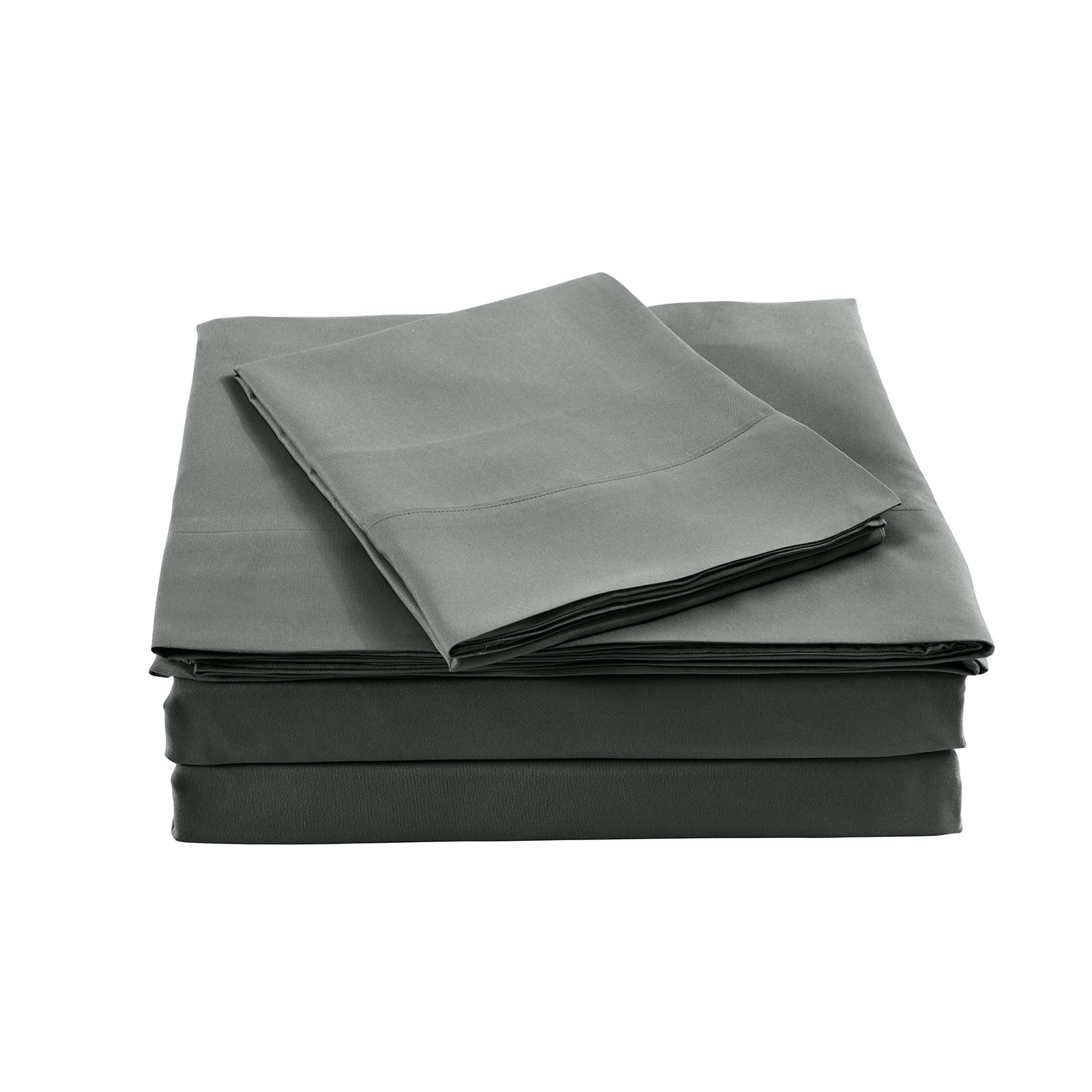 Bed Sheets: Royal Comfort Bamboo Blended Sheet & Pillowcases Set 1000TC Ultra Soft Bedding - Queen - Charcoal