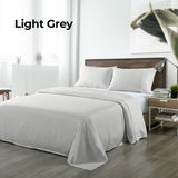 Bed Sheets: Royal Comfort Bamboo Blended Sheet & Pillowcases Set 1000TC Ultra Soft Bedding - Queen - Light Grey