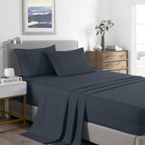 Bed Sheets: Royal Comfort 2000 Thread Count Bamboo Cooling Sheet Set Ultra Soft Bedding - Single - Charcoal