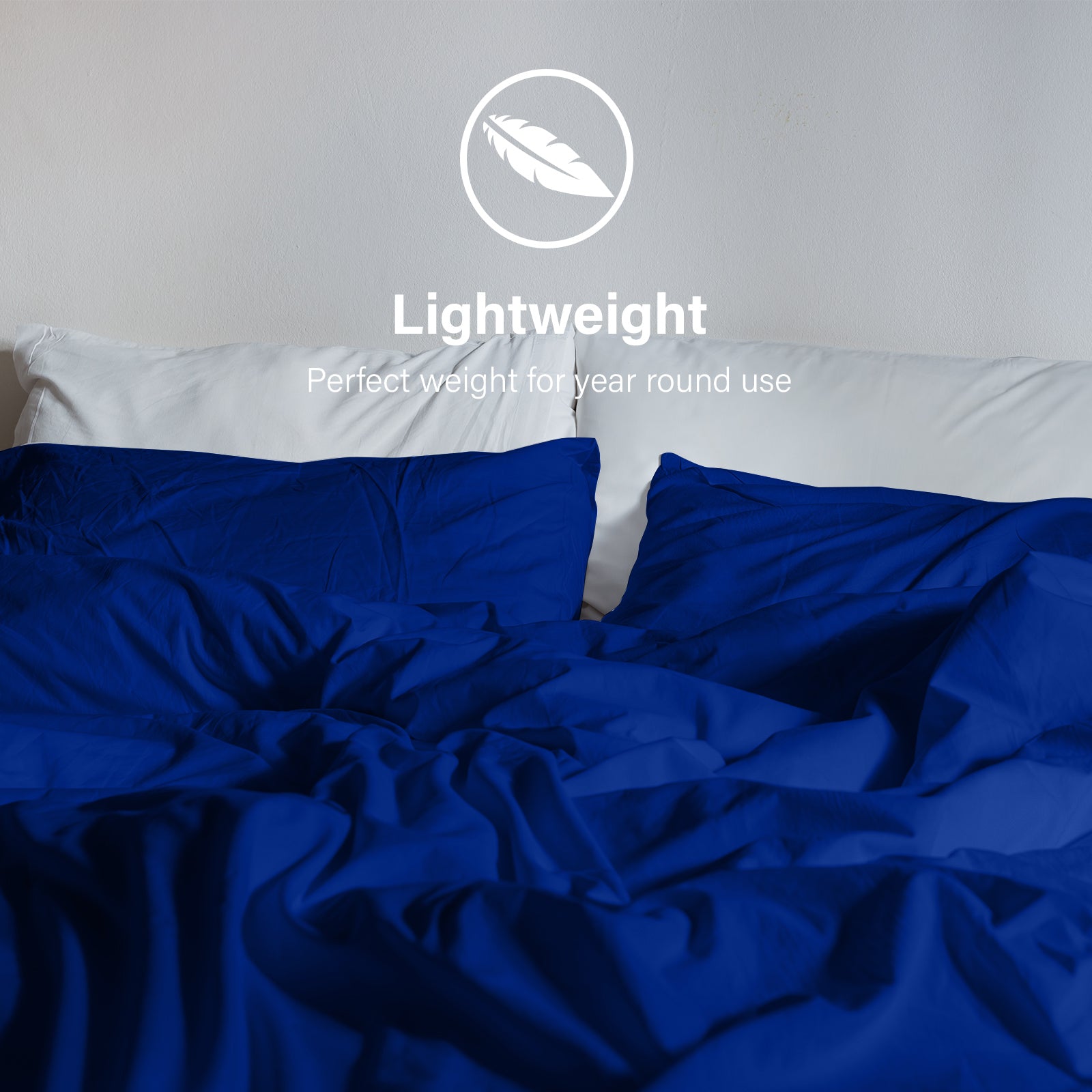 Bed Sheets: Royal Comfort Vintage Washed 100% Cotton Sheet Set Fitted Flat Sheet Pillowcases - Single - Royal Blue