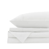 Bed Sheets: Royal Comfort Vintage Washed 100% Cotton Sheet Set Fitted Flat Sheet Pillowcases - King - White