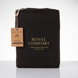 Bed Sheets: Royal Comfort Vintage Washed 100% Cotton Quilt Cover Set Bedding Ultra Soft - Single - Charcoal