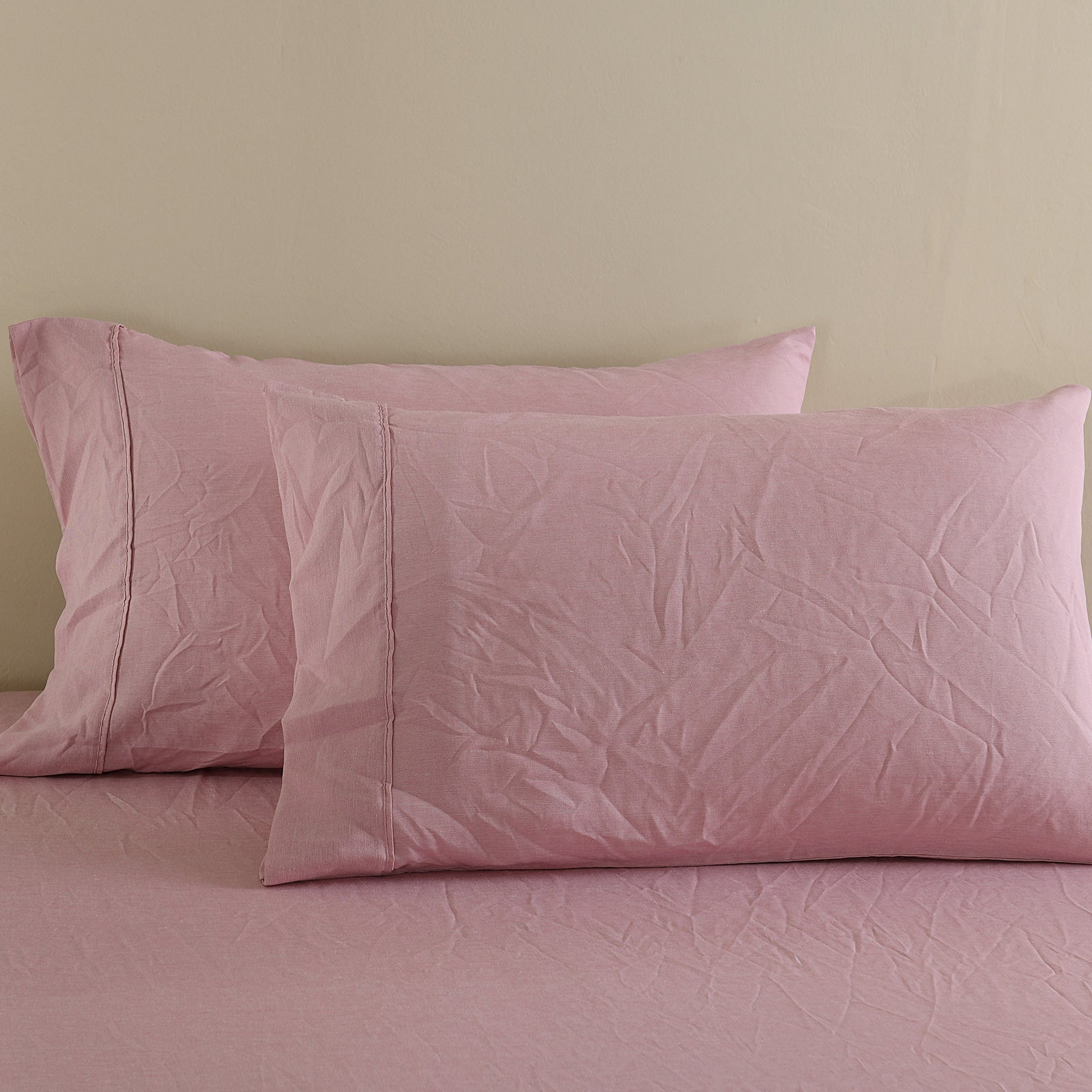 Bed Sheets: Royal Comfort Flax Linen Blend Sheet Set Bedding Luxury Breathable Ultra Soft - Queen - Mauve