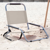 Outdoor Chairs: Havana Outdoors Beach Chair 2 Pack Folding Portable Summer Camping Outdoors - Natural