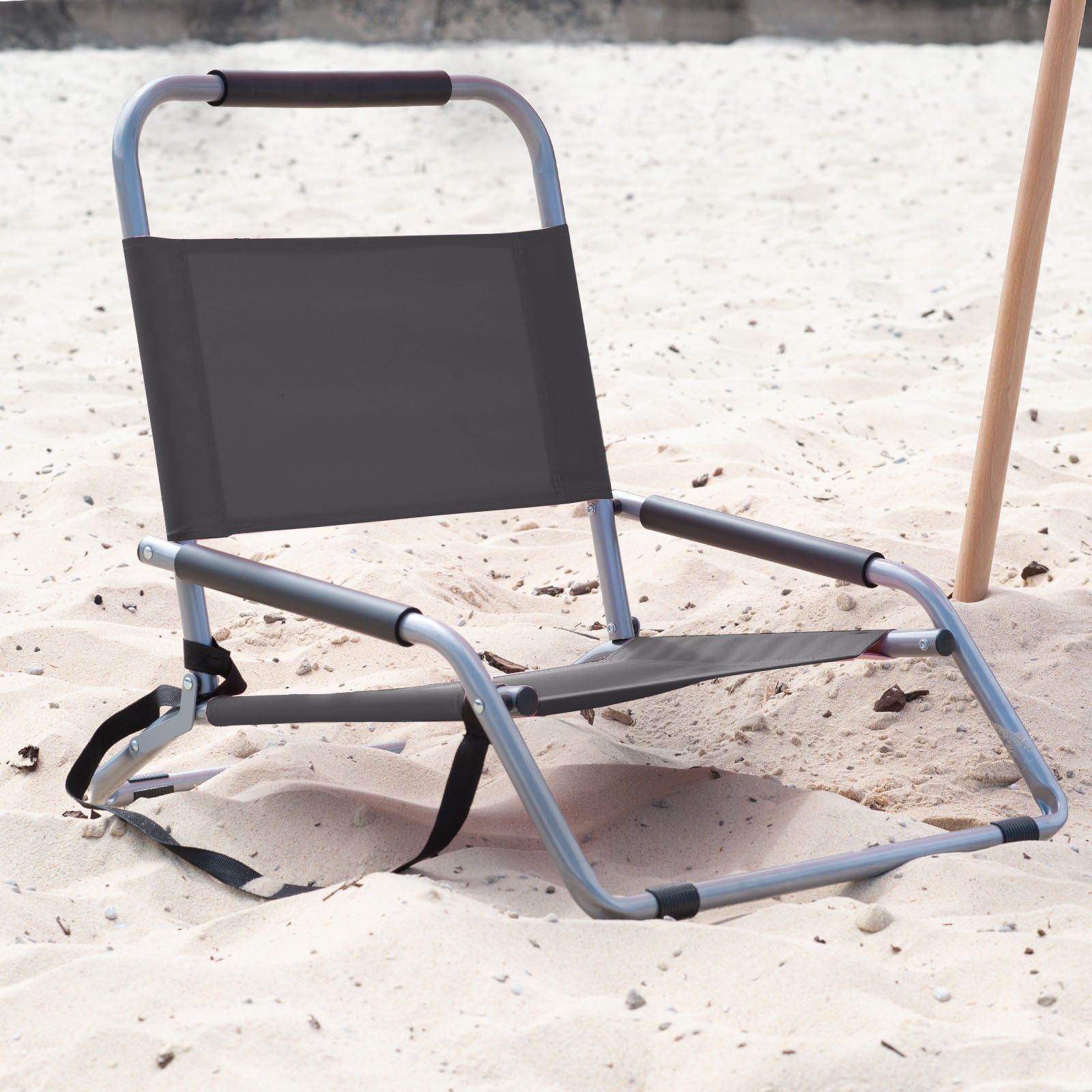 Outdoor Chairs: Havana Outdoors Beach Chair 2 Pack Folding Portable Summer Camping Outdoors - Black