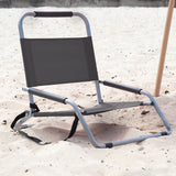 Outdoor Chairs: Havana Outdoors Beach Chair 2 Pack Folding Portable Summer Camping Outdoors - Black