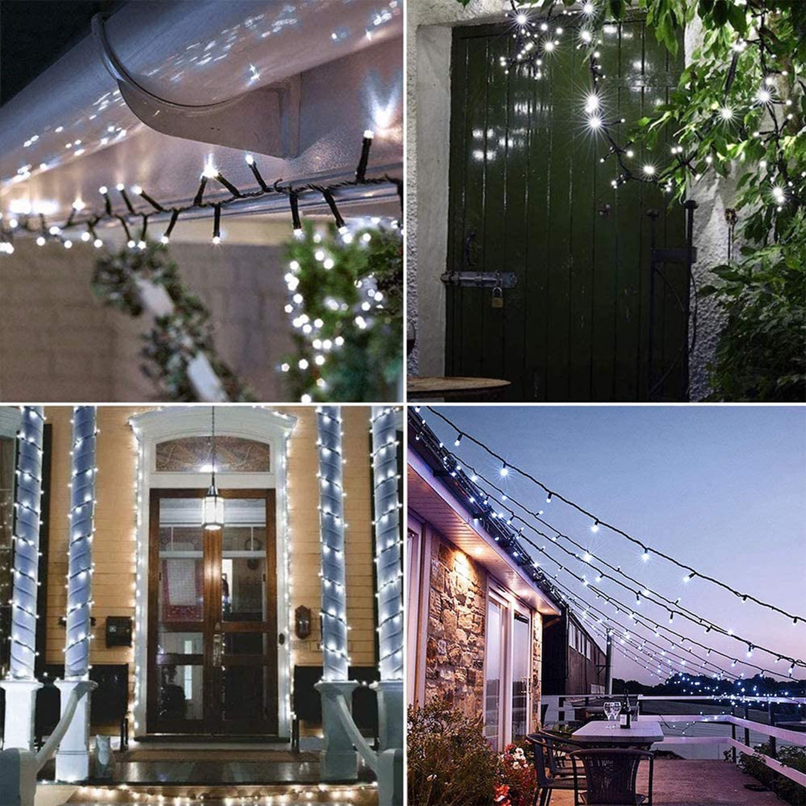Lighting Accessories: Milano Decor Outdoor LED Plug In Fairy Lights - White - 200 Lights