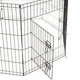 Dog Playpens & Gates: 4Paws 8 Panel Playpen Puppy Exercise Fence Cage Enclosure Pets Black All Sizes - 36" - Black