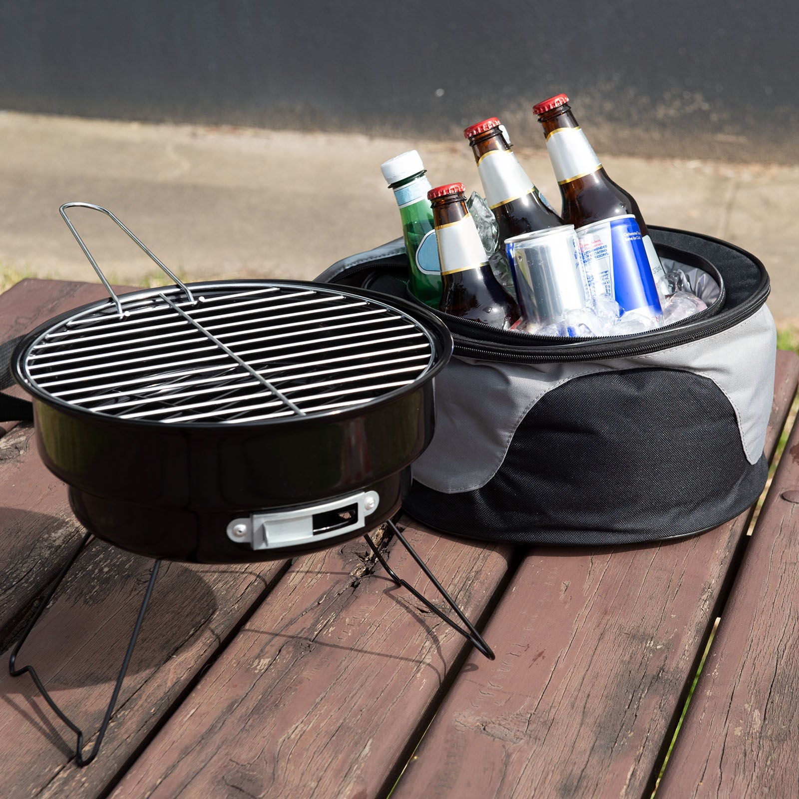 BBQs & Accessories: Havana Outdoors 2-IN-1 BBQ Grill Cooler Combo Set Outdoor Camping Picnic