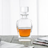 Drinkware: Novare Oval Whiskey Decanter Bottle With 4 Whiskey Glasses Set