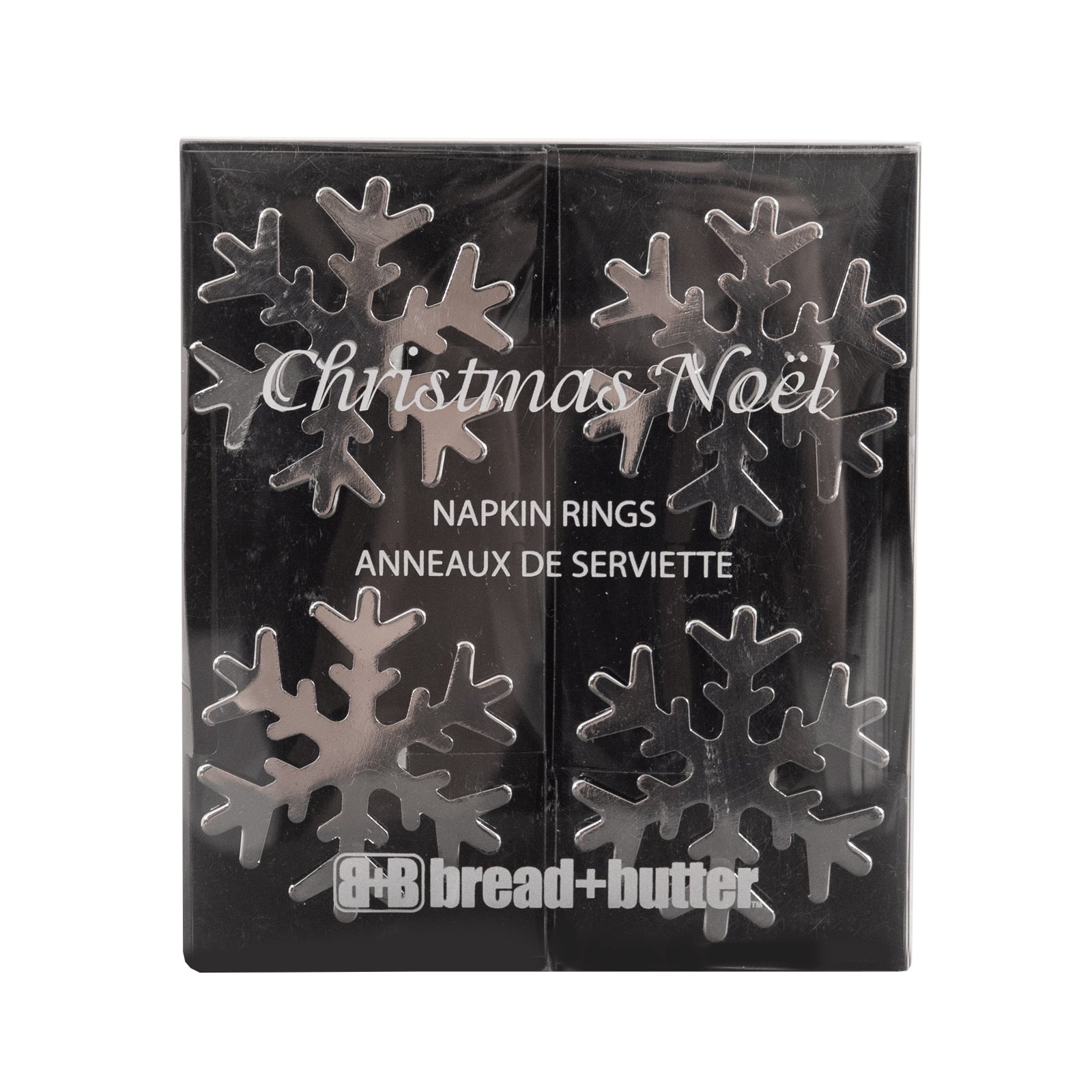 Christmas Decorations: Bread and Butter Napkin Rings - Snow Flake - 4 Pack