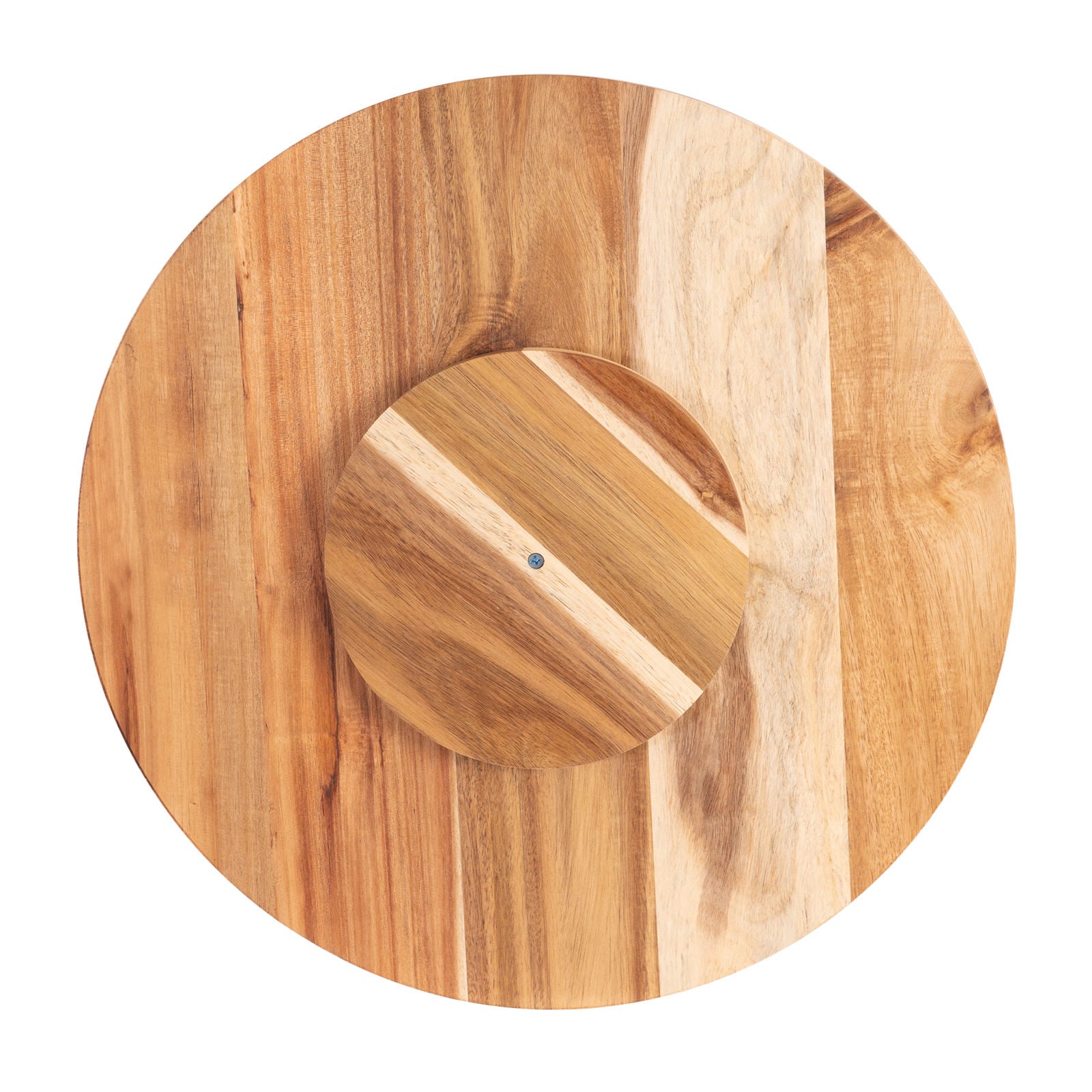 Christmas Decorations: Bread and Butter 18 Inch Print Wooden Lazy Susan Tray - White Snowflake