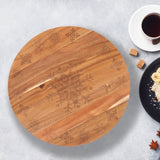 Christmas Decorations: Bread and Butter 18 Inch Wooden Lazy Susan Tray - Wood Snowflake