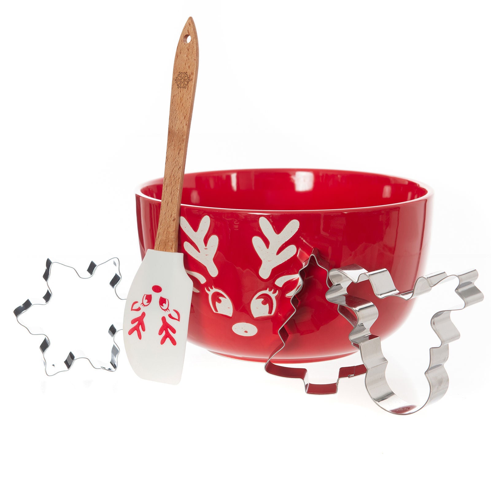 Christmas Decorations: Bread and Butter Electroplate Icy Reindeer Mini Mix Bowl Set