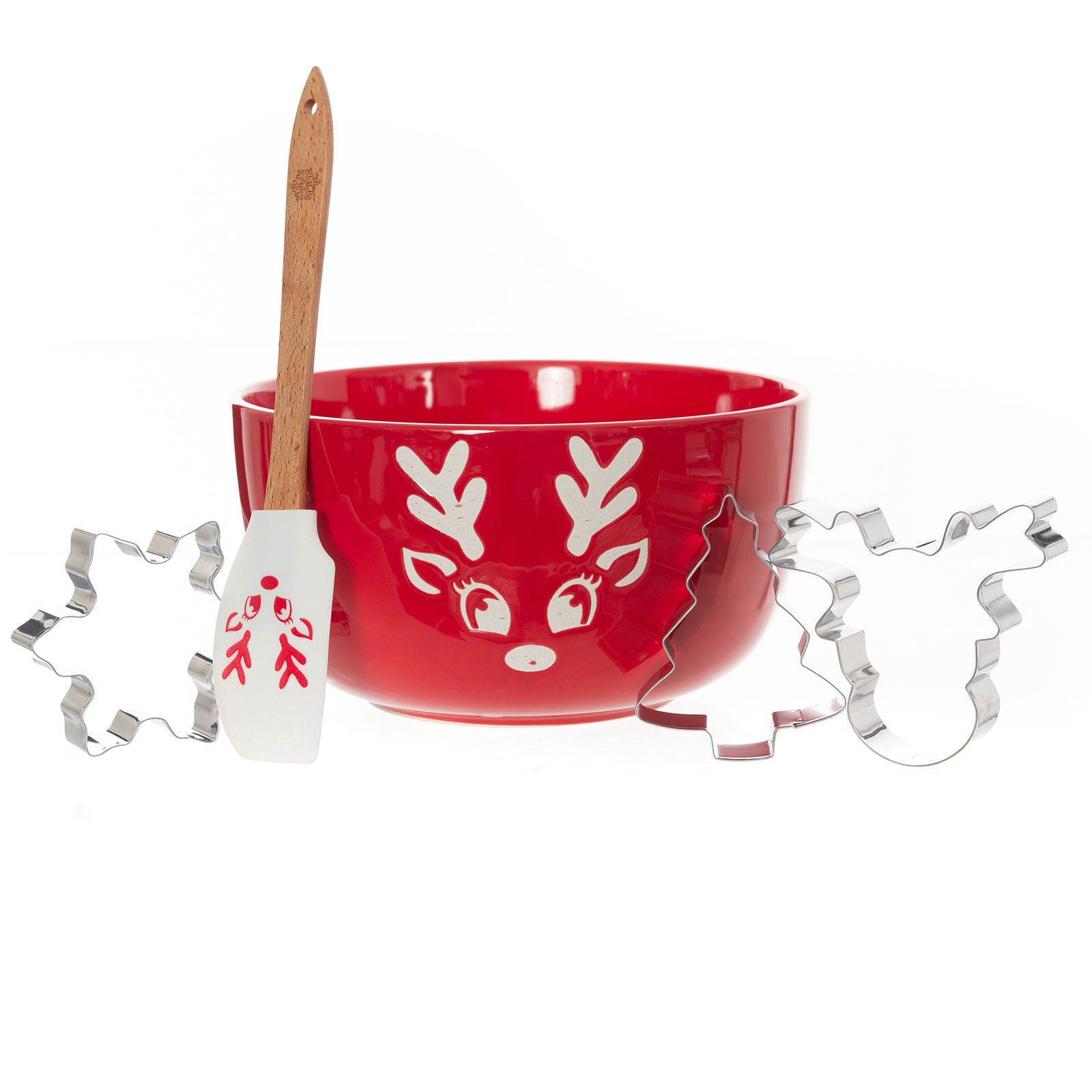 Christmas Decorations: Bread and Butter Electroplate Icy Reindeer Mini Mix Bowl Set