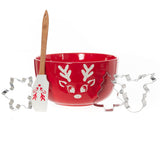 Christmas Decorations: Bread and Butter Electroplate Icy Reindeer Mini Mix Bowl Set