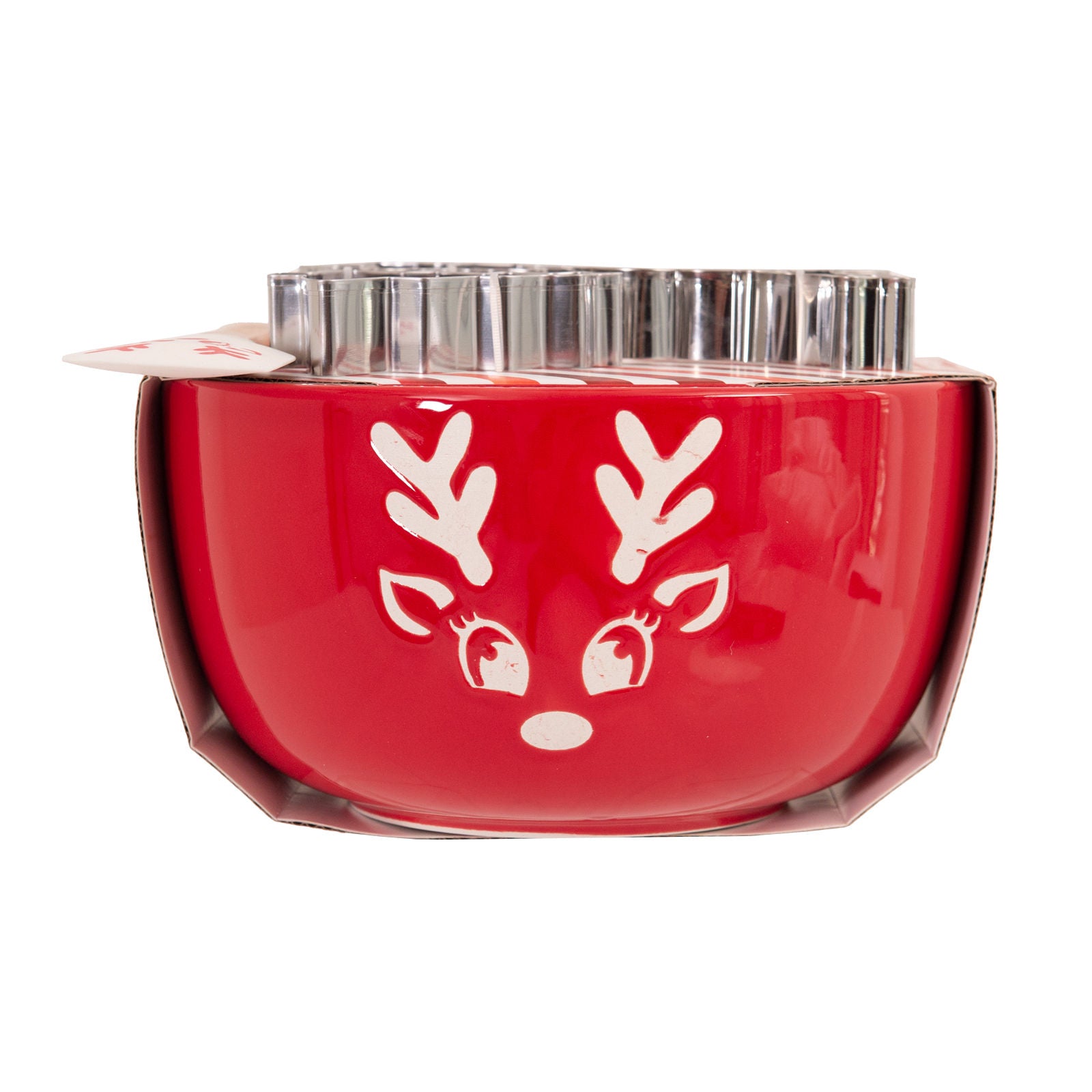 Christmas Decorations: Bread and Butter Electroplate Icy Reindeer Mini Mix Bowl Set