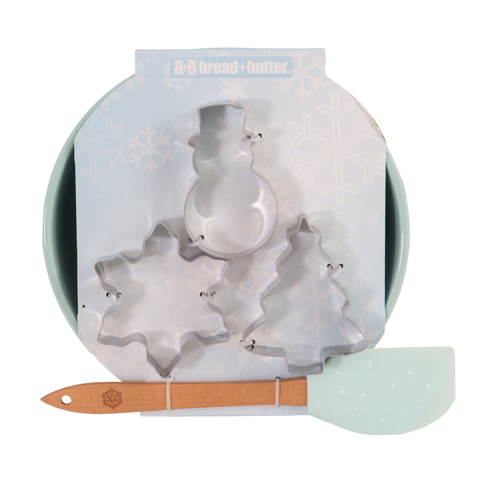 Christmas Decorations: Bread and Butter Electroplate Icy Snowflake Mini Mix Bowl Set