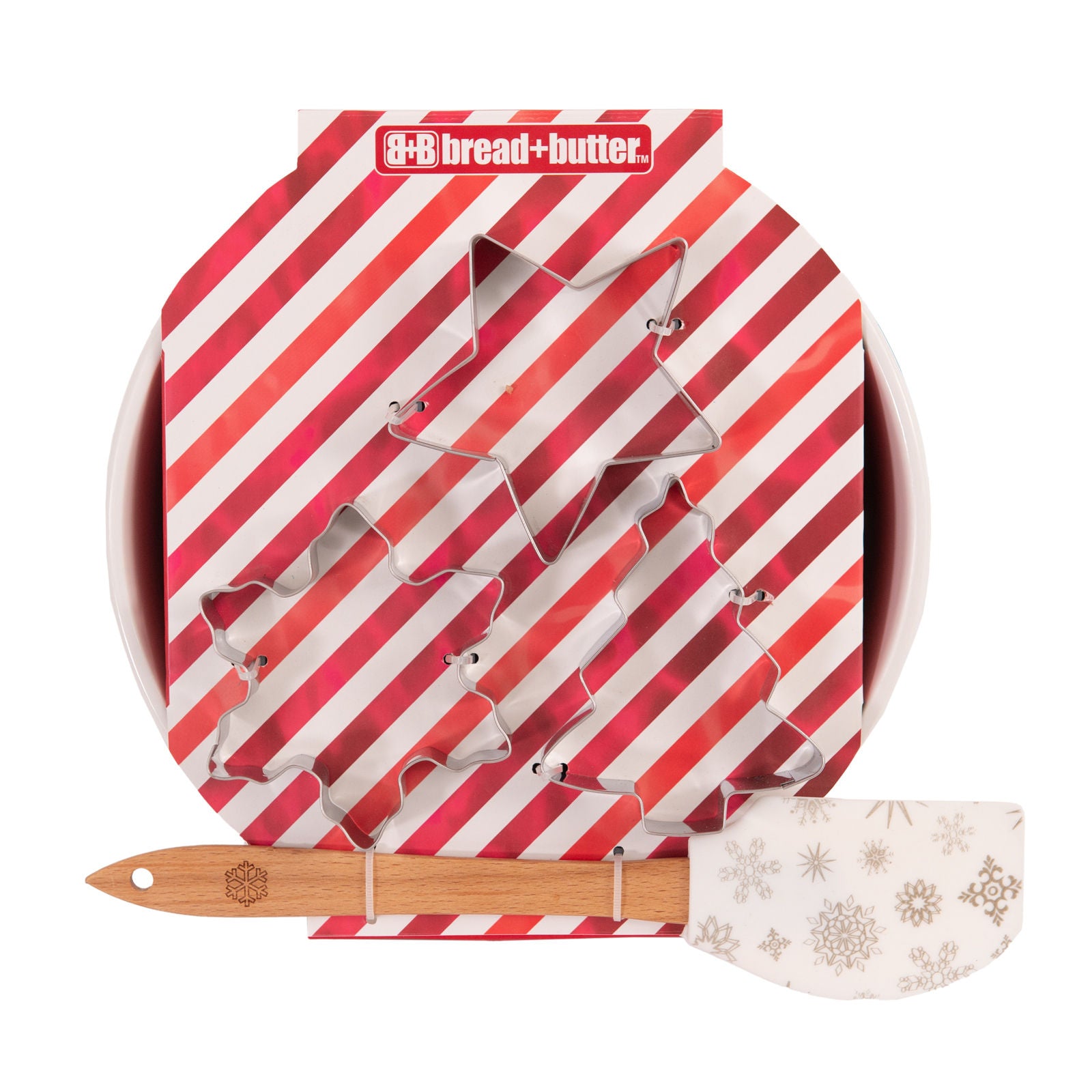 Christmas Decorations: Bread and Butter Electroplate Snowflake Mini Mix Bowl Set - Gold