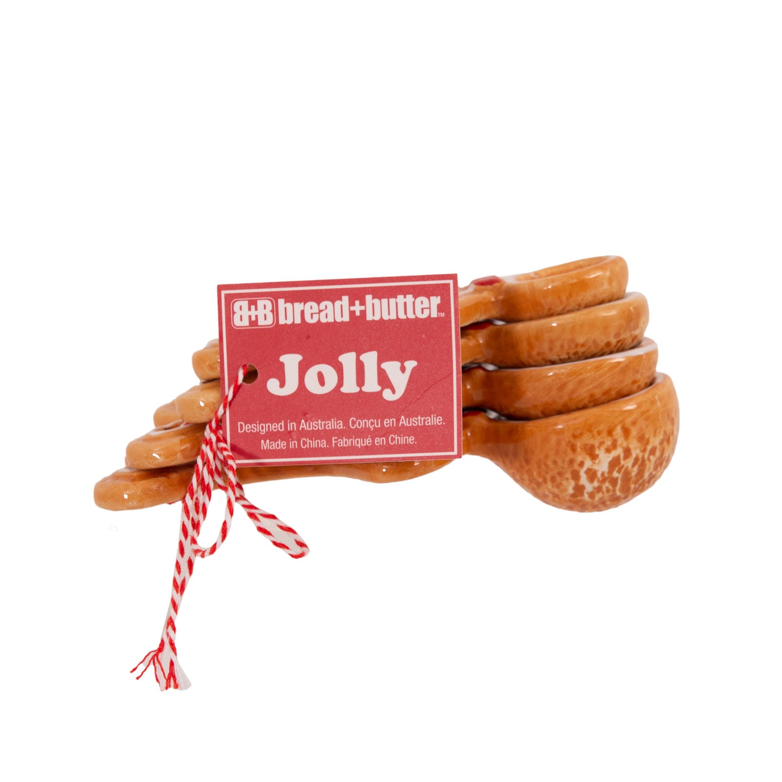 Christmas Decorations: Bread and Butter Figurine Gingerbread Man Spoons 4 Pack
