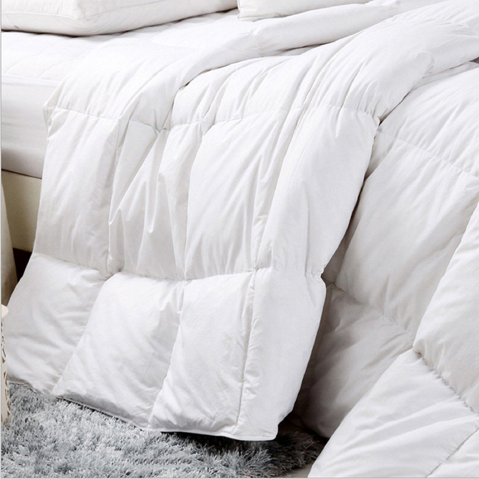 Quilts & Duvets: Royal Comfort 500GSM Plush Duck Feather Down Quilt Ultra Warm Soft - All Seasons - King - White