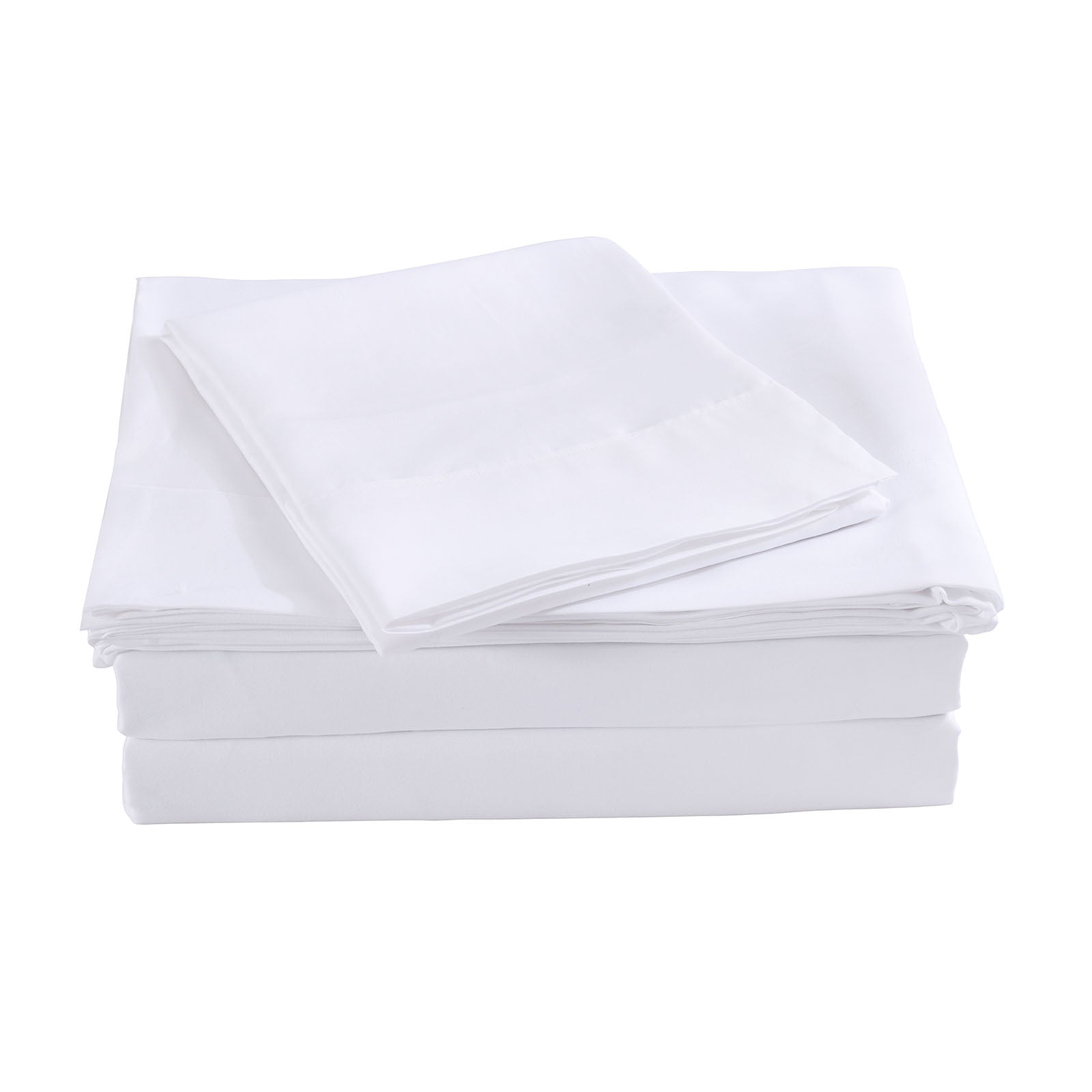 Bed Sheets: Royal Comfort Bamboo Blended Sheet & Pillowcases Set 1000TC Ultra Soft Bedding - Queen - White